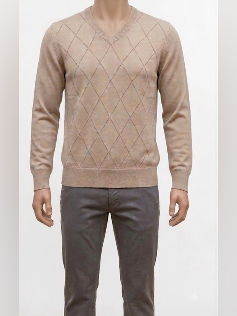 Argyle V-Neck Men’s Sweater